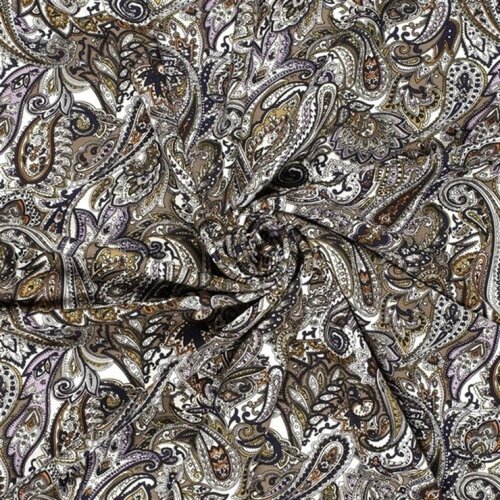 Romanit Jersey "Punta di Roma" Paisley - taupe
