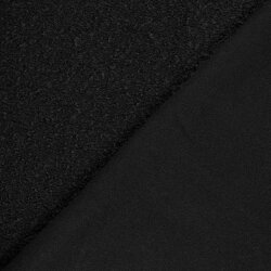 Bouclé Mantelstoff *Marie * Uni - schwarz