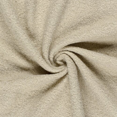 Bouclé Mantelstoff *Marie * Uni - hellbeige