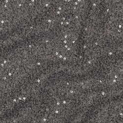Teddystoff  SEQUINS - mittelgrau