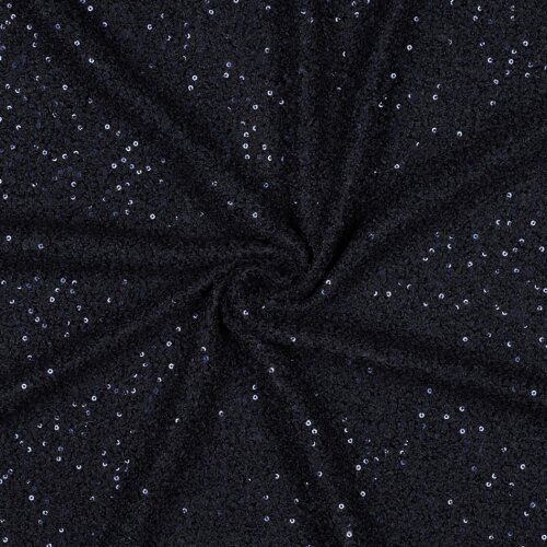 Teddystoff  SEQUINS - dunkelblau