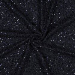 Teddystoff  SEQUINS - dunkelblau