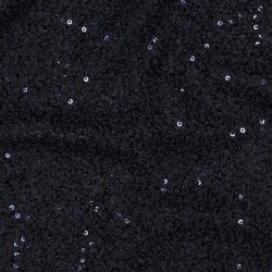 Teddystoff  SEQUINS - dunkelblau