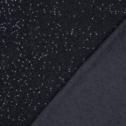Teddystoff  SEQUINS - dunkelblau