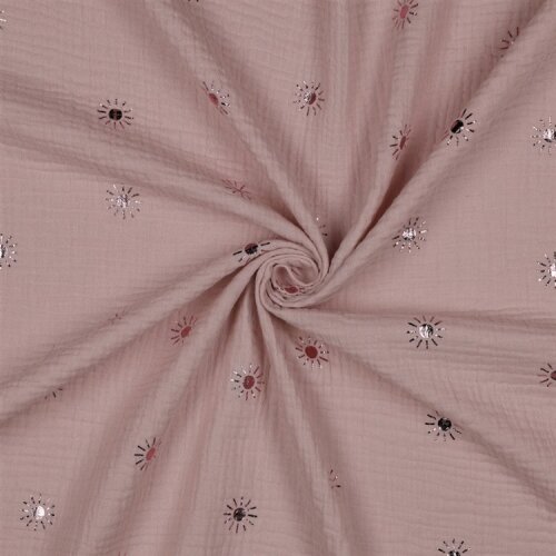 Musselin Foliert Sonne - altpink