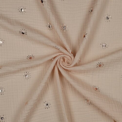 Musselin Foliert Sonne - sand