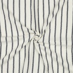 Musselin breite Streifen - dunkelblau