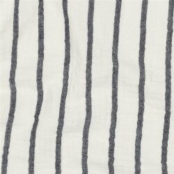 Musselin breite Streifen - dunkelblau