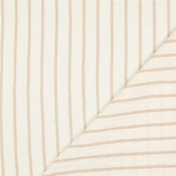 Musselin breite Streifen - beige