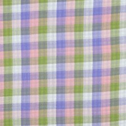 Musselin DOUBLE SIDED Karomuster - LIGHT PINK / LAVENDER