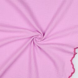 Musselin 2-SIDE SCALLOP - LIGHT PINK