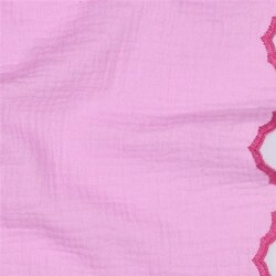 Musselin 2-SIDE SCALLOP - LIGHT PINK