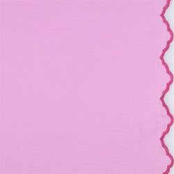 Musselin 2-SIDE SCALLOP - LIGHT PINK