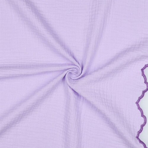 Musselin 2-SIDE SCALLOP - LILAC