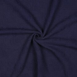 Musselin Bestickt Blumen - dunkelblau