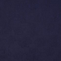 Musselin Bestickt Blumen - dunkelblau