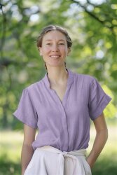 Musselin Bestickt Blumen - LILAC