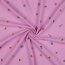 Musselin Bestickt Blumen - hellpink
