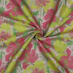 JACQUARD Blumen - PINK / YELLOW