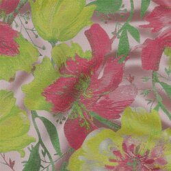 JACQUARD Blumen - PINK / YELLOW