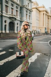 JACQUARD Blumen - PINK / YELLOW