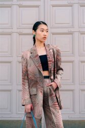 JACQUARD FEATHERS - LIGHT PINK