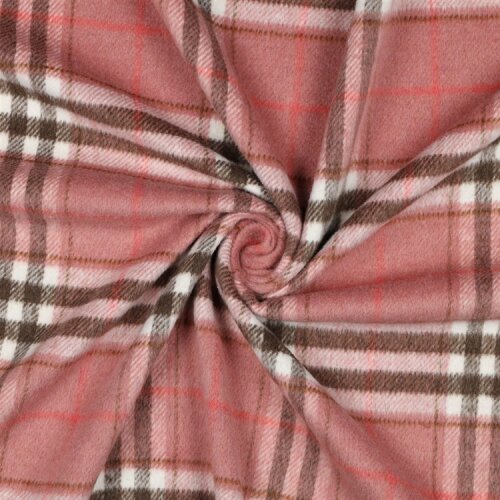 Schottenkaro angeraut - perlrosa
