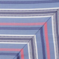 COTTON YARN DYED JACQUARD NEON - LIGHT BLUE / PINK