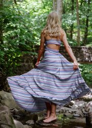 COTTON YARN DYED JACQUARD NEON - LIGHT BLUE / PINK