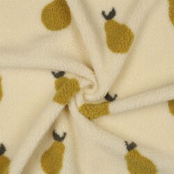 Teddystoff Birnen - cremebeige