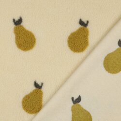 Teddystoff Birnen - cremebeige