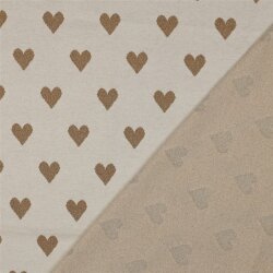 KNITTED JACQUARD LUREX Herzen - NATURAL