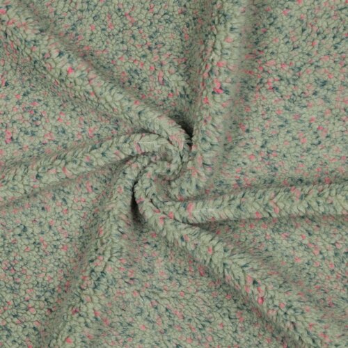 Teddystoff TWEED - altgrün