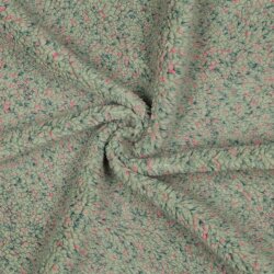 Teddystoff TWEED - altgrün