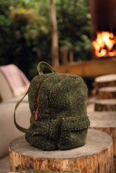 Teddystoff TWEED - altgrün