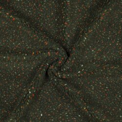 Teddystoff TWEED - dunkeloliv