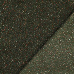 Teddystoff TWEED - dunkeloliv