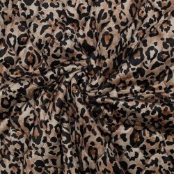 Steppstoff Samt Leo - braun