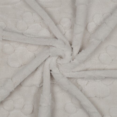 Wellnessfleece Pfotenabdruck - creme