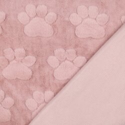 Wellnessfleece Pfotenabdruck - puderpink