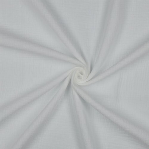 Musselin *Vera* 160 cm Uni - weiß