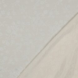Viskose Jacquard Blumen - creme