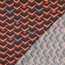Baumwollsatin GEOMETRIC - TAUPE