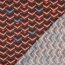 Baumwollsatin GEOMETRIC - TAUPE