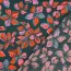 Baumwollsatin Blumen - DARK GREEN