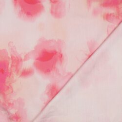 Baumwollsatin Digital Blumen - PINK