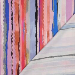 Baumwollsatin Digital STRIPES - MAUVE