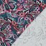 French Terry Paisley Blumen - petrol