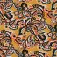 French Terry Paisley Blumen - kamelgelb