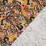 French Terry Paisley Blumen - kamelgelb